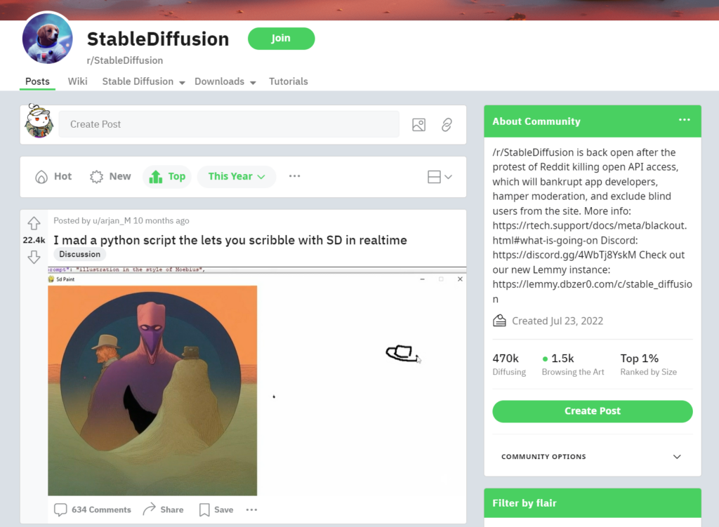 Stable Diffusion subreddit